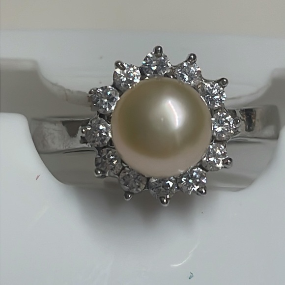 SILVER 925 /PEARL RING - Picture 2 of 3